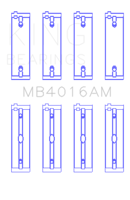 King Engine Bearings MB4016AM King Mitsubishi 181CI 3.0L 6G72 V6 Main Bearing Set - Size STD