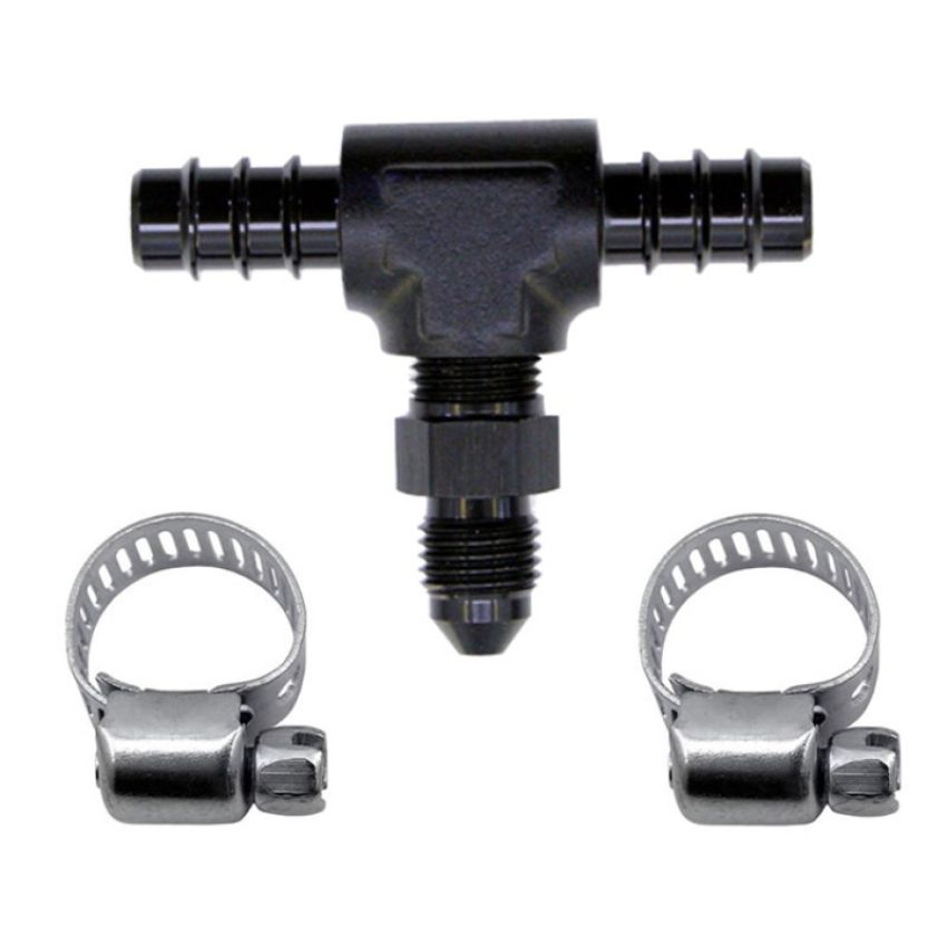 Nitrous Express 15235 5/16 FUEL T, 5/16 HOSE BARB TO 4AN MALE