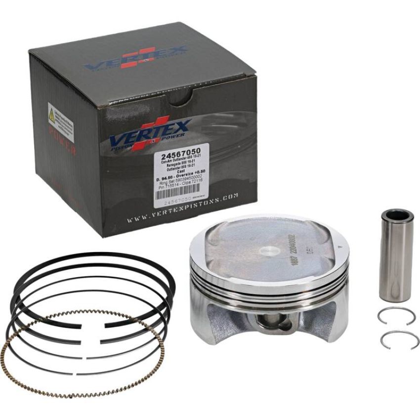 Vertex Pistons 24567050 Vertex Piston 17-21 Can-Am Outlander 450 4x4 450cc +0.50mm Oversized Cast Replica Piston Kit