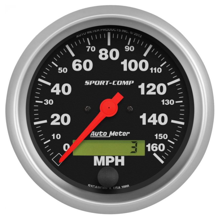 AUTOMETER ATM3988 3-3/8in S/C Electric Speedo - 160MPH