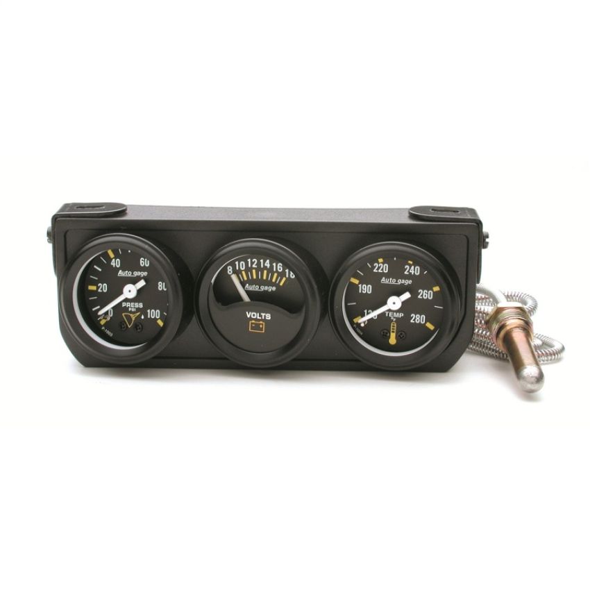 AutoMeter 2396 GAUGE CONSOLE, OILP/WTMP/VOLT, 1.5