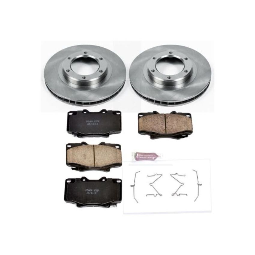 PowerStop KOE1154 OE Stock Replacement Low-Dust Ceramic Brake Pad and Rotor Kit