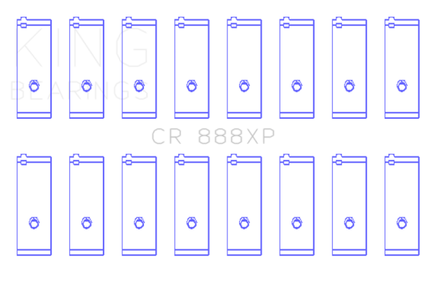 King Toyota 1UZ-FE / 2UZ-FE / 3UZ-FE (Size +0.25mm) Connecting Rod Bearing Set
