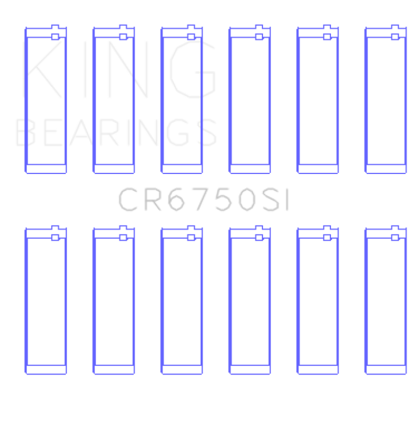 King Engine Bearings CR6750SI0.5 Opel X30Xe (Ecotech) (Size +0.50mm) Connecting Rod Bearing Set