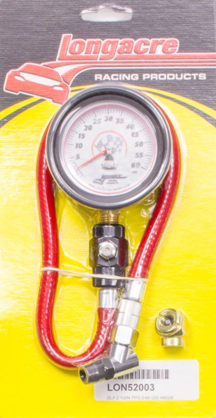 LONGACRE LON52-52003 Tire Gauge 0-60PSI 2.5in GID Deluxe