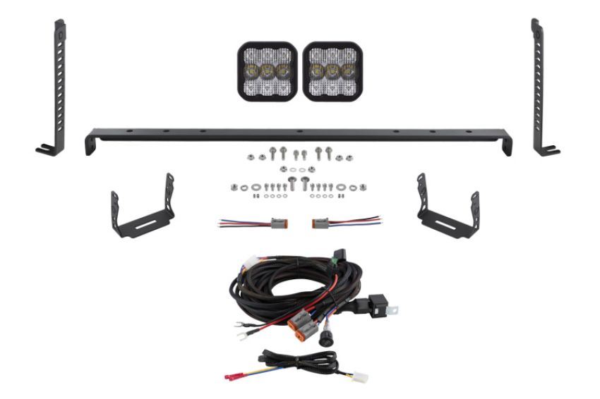 Diode Dynamics DD7536 14-23 Toyota 4Runner SS5 Stealth Grille LED 2-Pod Kit - Pro White Combo