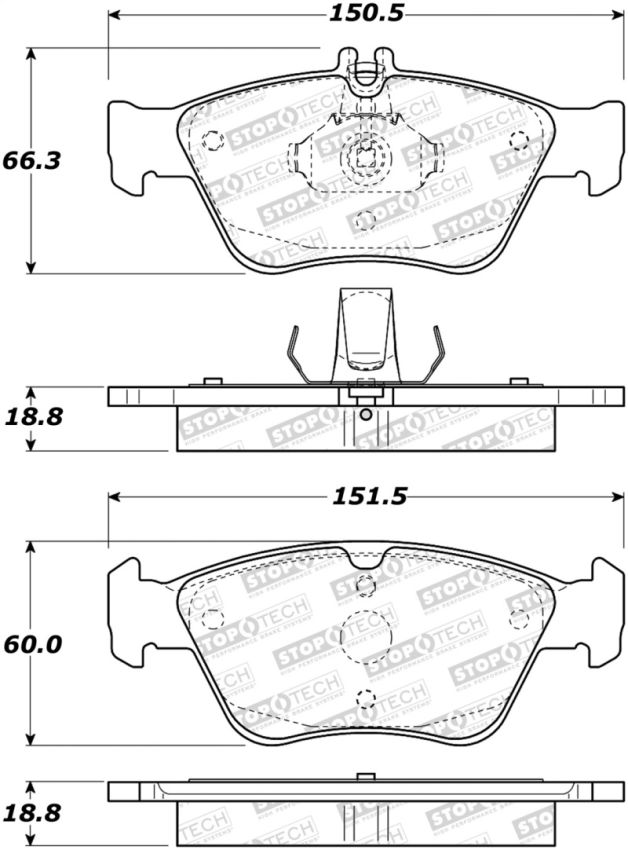 Stoptech 308.07100 Street Brake Pads