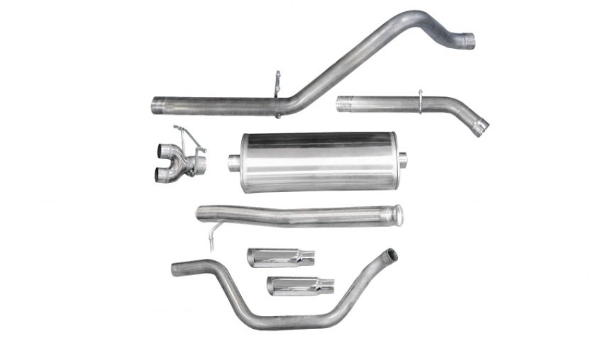 CORSA Performance 24903 Corsa 2009-2013 Chevrolet Silverado Reg. Cab/Long Bed 1500 4.8L V8 Polished Sport Cat-Back Exhaust