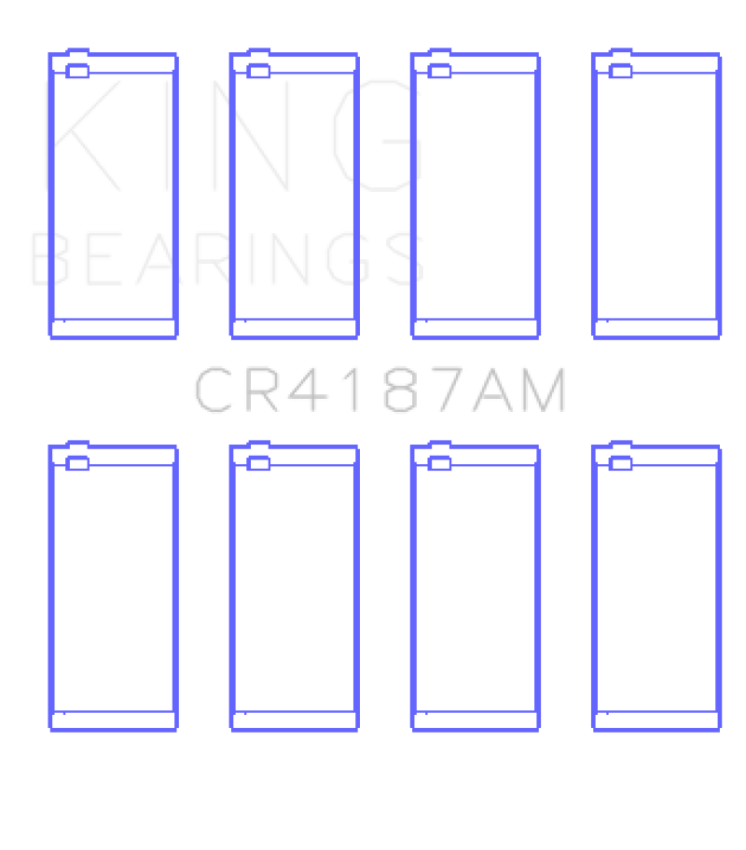 King Toyota 2LT/3L AM-Series 4 Pairs Connecting Rod Bearing Set