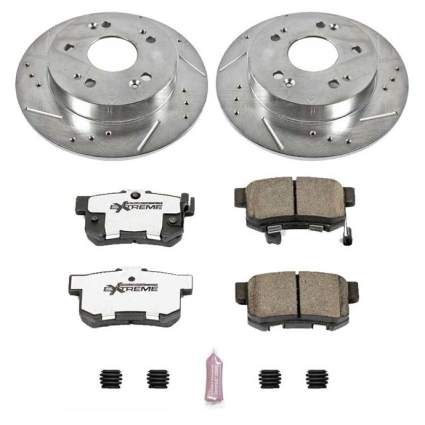 PowerStop K1243-26 Z26 Street Performance Ceramic Brake Pad and Drilled & Slotted Rotor Kit