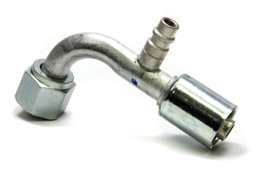 VINTAGE AIR VIN35533-VUG #10 90 Degree Barb O-Ring Fitting w/Port