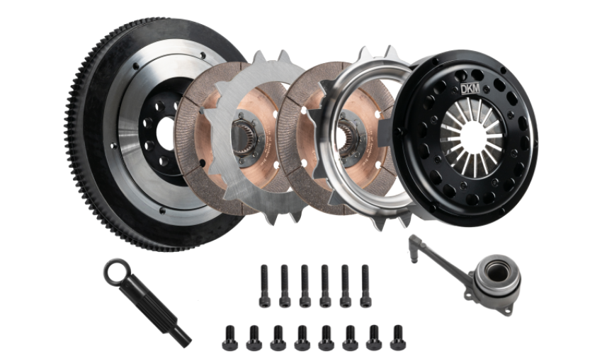 DKM Clutch VW/Audi 2.0L TSI (8 Bolt Motor) Ceramic Twin Disc MR Clutch Kit w/Flywheel
