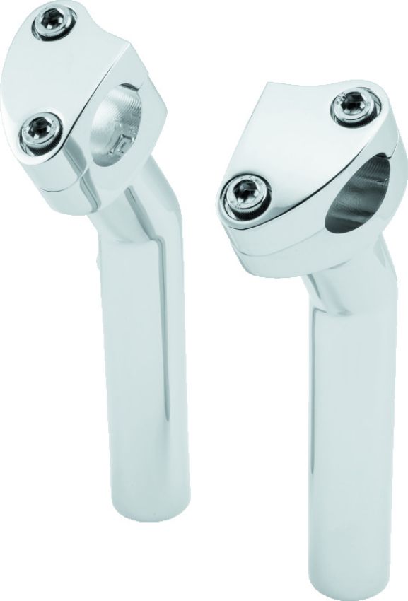 Bikers Choice 482483 Chrome 6.5 Inch Smooth Top Pullback Handlebar Risers