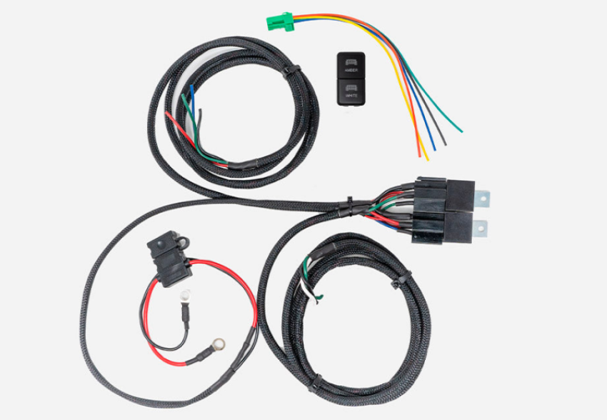 Cali Raised LED CR2446 Cali Raised Wiring Harness For Dual Function Light Bar - Short Switch