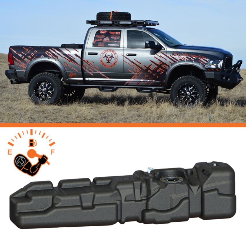 Titan Fuel Tanks 7030210 10-12 RAM 2500/3500 Cummins Crew Cab Short Bed 56 Gallon XXL Mid-Ship Fuel Tank