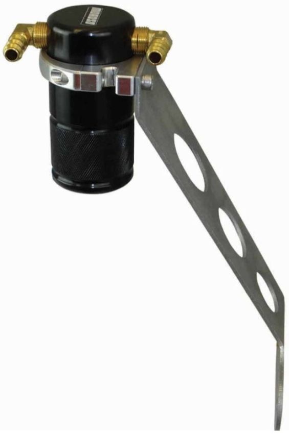 Moroso 85679 05-13 Chevrolet Corvette/06-13 ZO6 Air/Oil Separator Catch Can - Billet Aluminum - Black