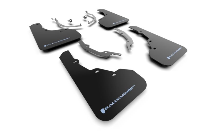 Rally Armor MF78-UR-BLK-ABL Black Mud Flap/Light Blue Logo