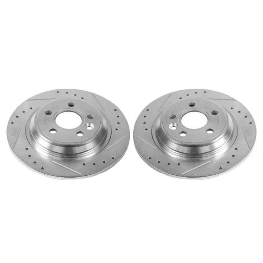PowerStop EBR1075XPR PowerStop Evolution Performance Drilled, Slotted & Plated Brake Rotor Pair