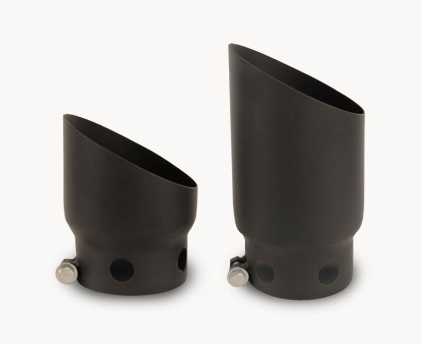 Go Rhino GRT45X2B 08-16 Ford F-250/F-350 Super Duty Exhaust Tip - Black - 2 Tips Set - ID 4in x OD 5in