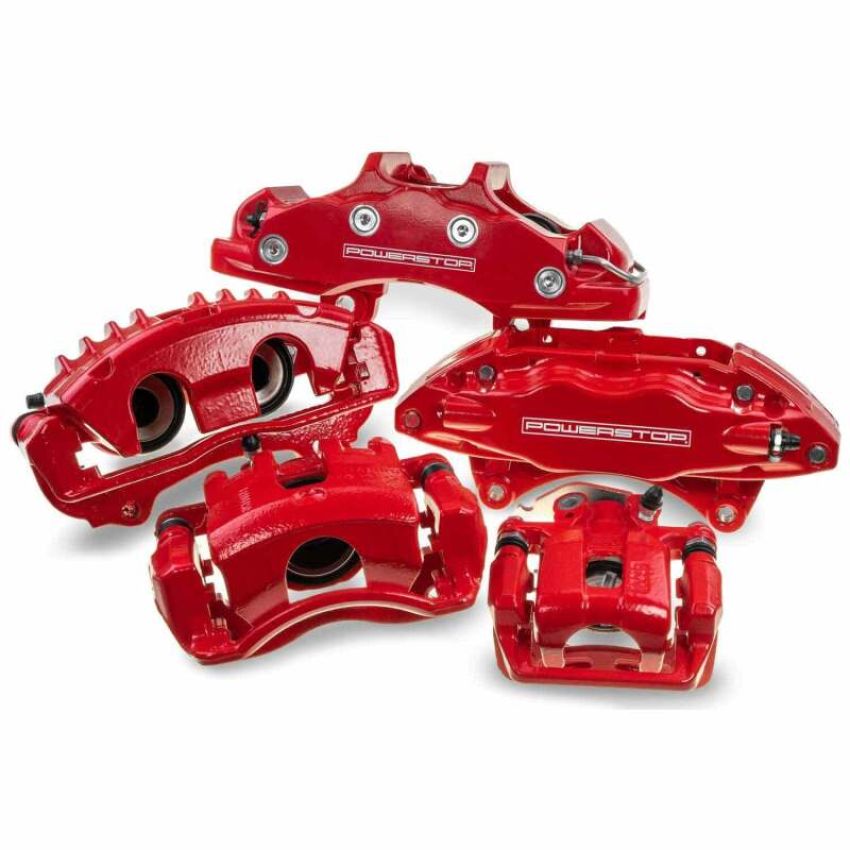 PowerStop S15064 Red Powder Coated Calipers