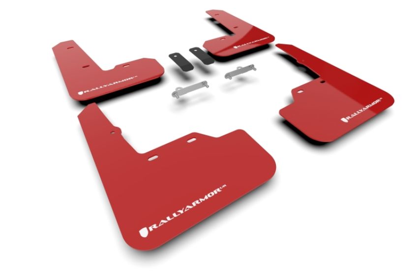 Rally Armor MF92-UR-RD/WH Red Mud Flap/White Logo
