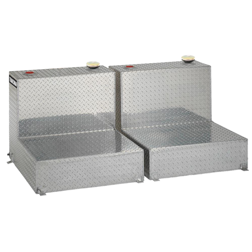Tradesman 3296 Aluminum Twin L-Shape Liquid Storage Tank (96 Gallon Capacity) - Brite