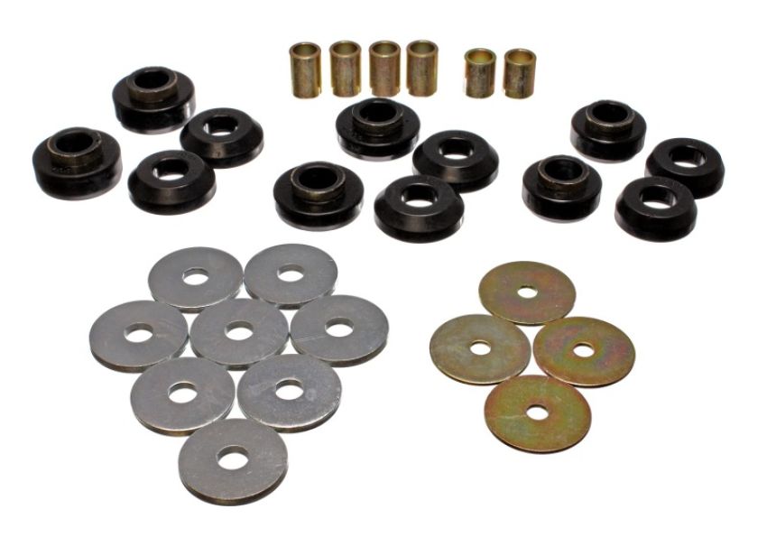 Energy Suspension 3.4129G 75-79 Chevrolet Nova / Chevy II Black Body Mount Set