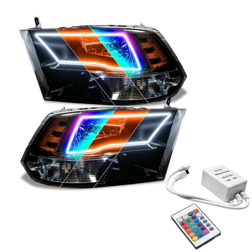 Oracle Lighting 8906-504 Pre-Assembled ColorSHIFT(tm) w/SWITCHBACK Halo Headlights - Black Housing