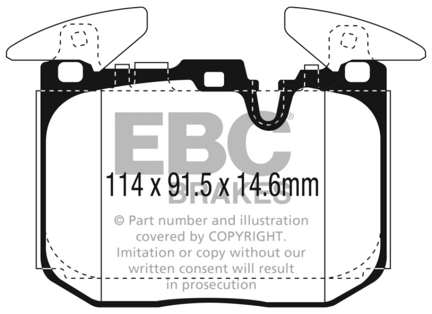 EBC Brakes DP42303R Yellowstuff Street And Track Brake Pads