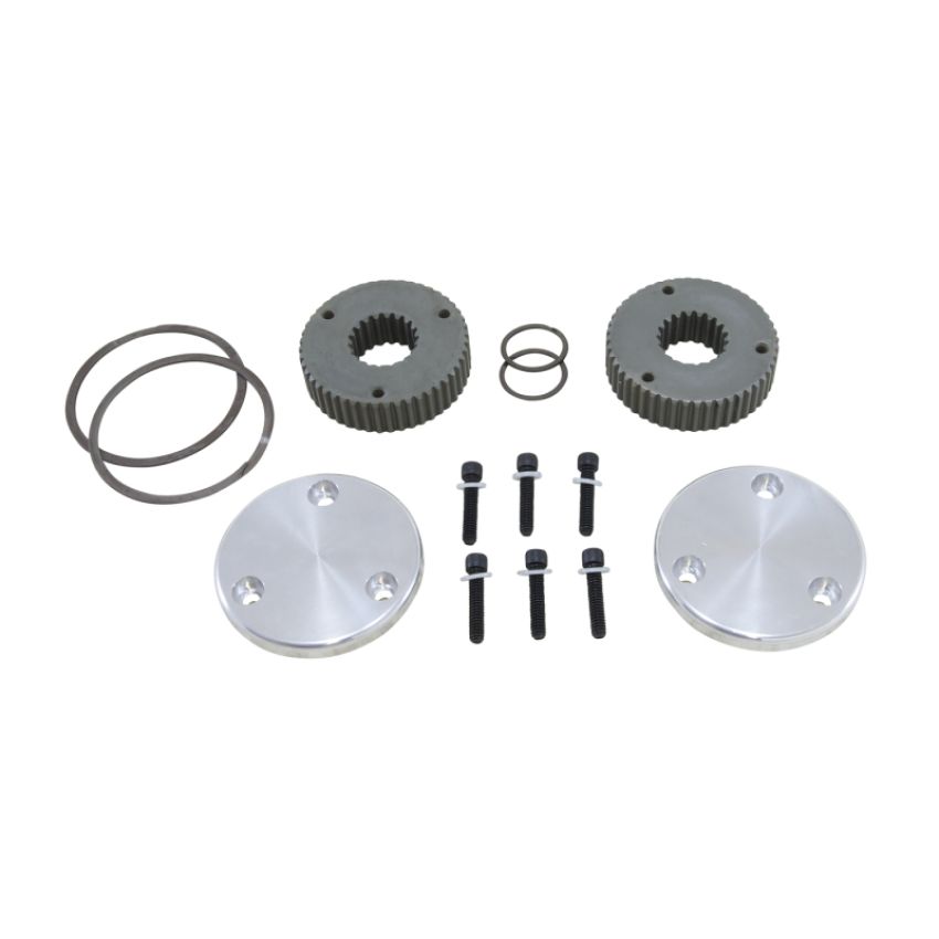 Yukon Gear & Axle YHC50008 Yukon Gear Hardcore Drive Flange Kit For Dana 44 / 19 Spline Outer Stubs. Non-Engraved Caps