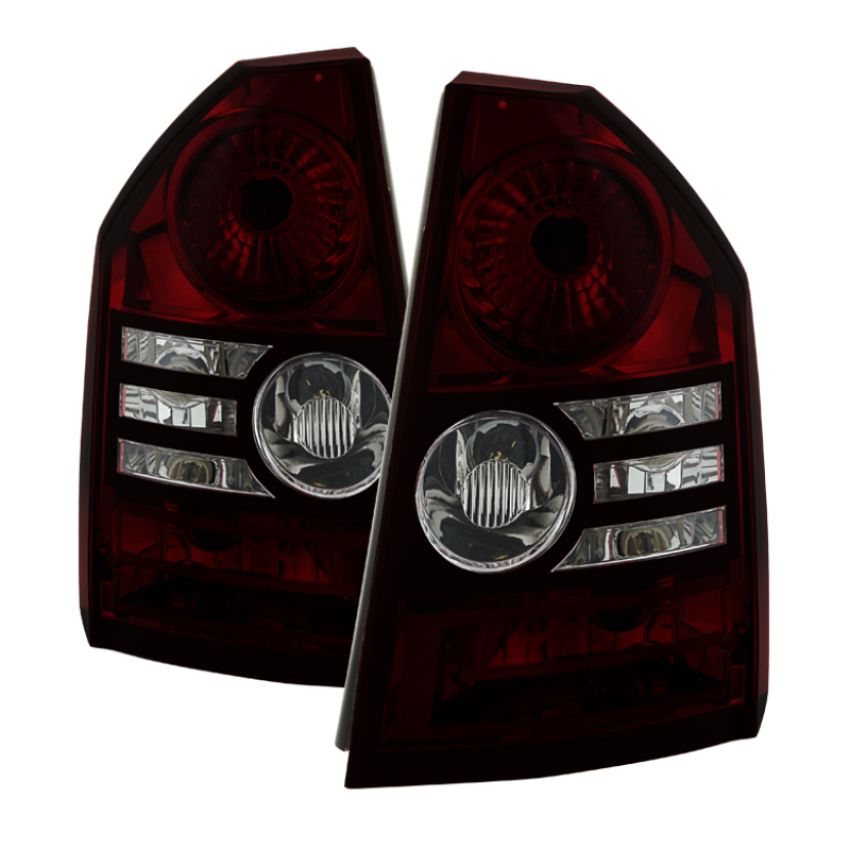 SPYDER 9033834 Xtune Chrysler 300 2008-2010 OEM Style Tail Lights -Red Smoked ALT-JH-C308-OE-RSM