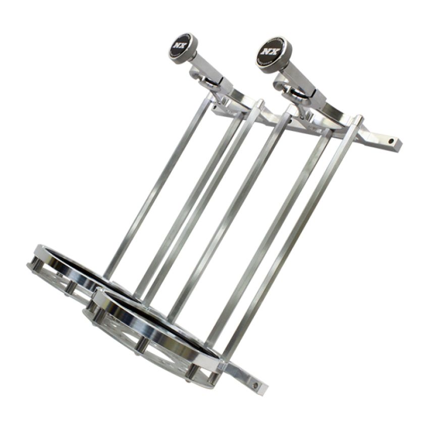 Nitrous Express 11208SB-15 Stand up Dual Billet Bottle Bracket for 15lb Bottle (Flat Mount)