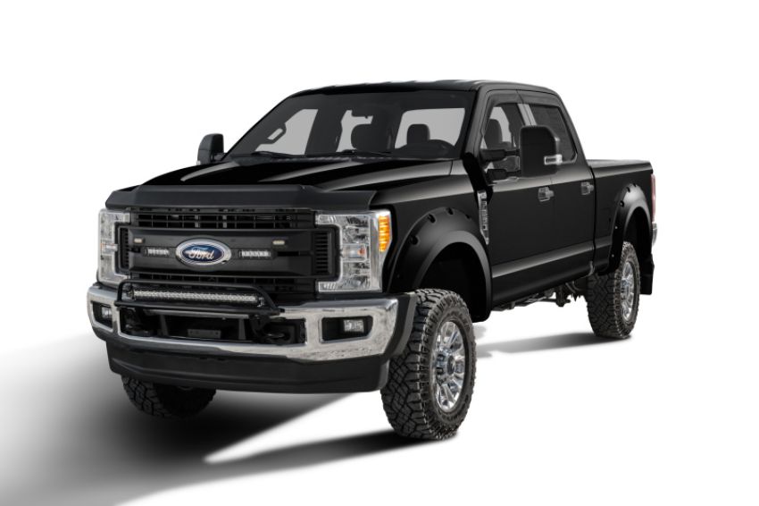 Bushwacker 20942-32 17-20 Ford F-250 Super Duty / F-350 Super Duty Pocket Style Flares 4pc - Agate Black Met