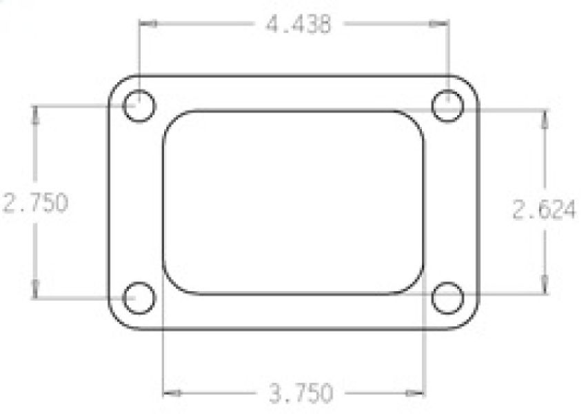 Cometic Gasket C4517 Cometic Garrett T6 .010in Rubber Coated Stainless Turbo Inlet Flange Gasket