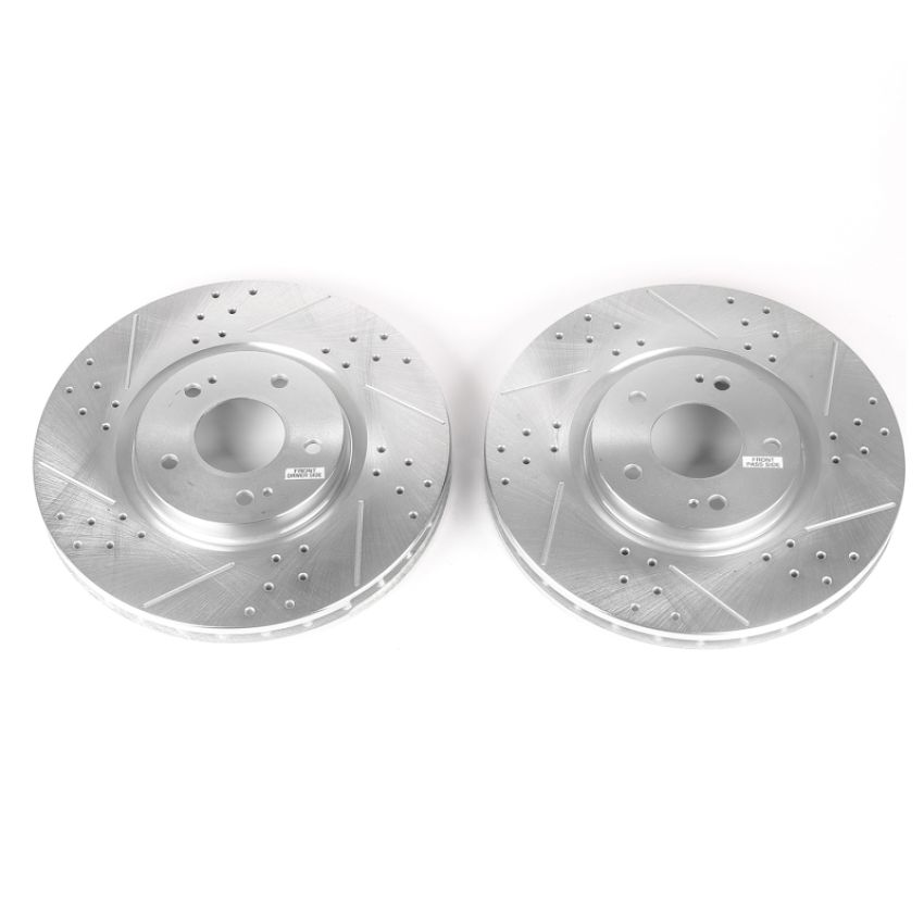 PowerStop JBR1109XPR PowerStop Evolution Performance Drilled, Slotted & Plated Brake Rotor Pair