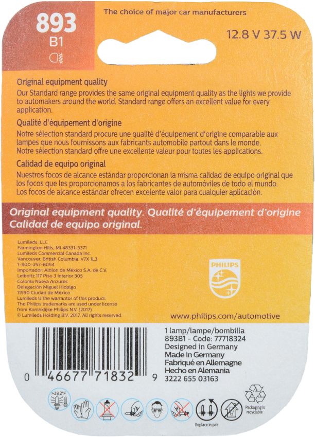 Philips 893B1 Philips Standard Fog Light 893
