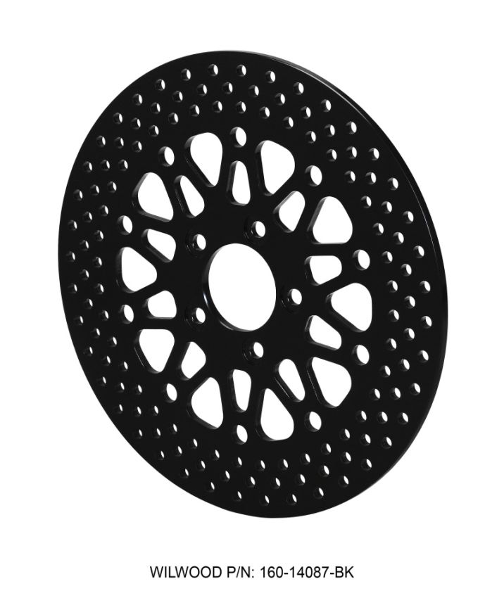 Wilwood 160-14087-BK Rotor-Rear-H-D Motorcycle 2008-Up Black Finish 11.80 x .276 - 5 on 3.25in