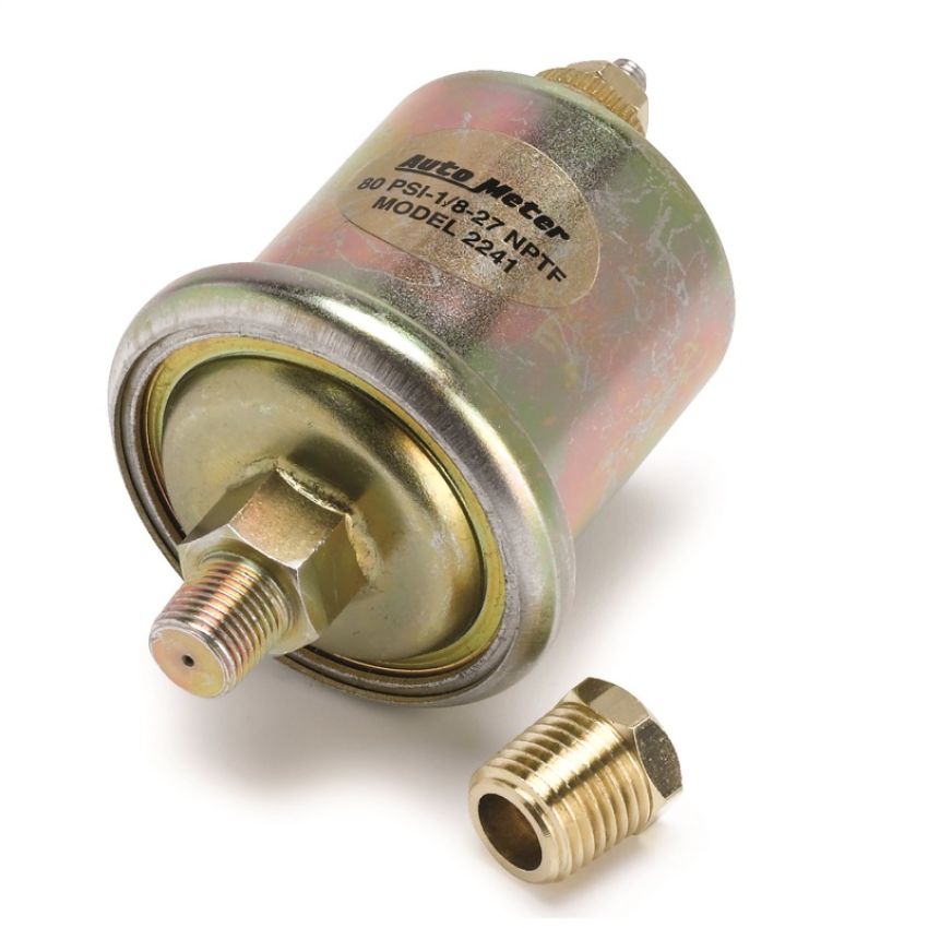 AutoMeter 2241 SENSOR, OIL PRESSURE, 0-80PSI, 1/8