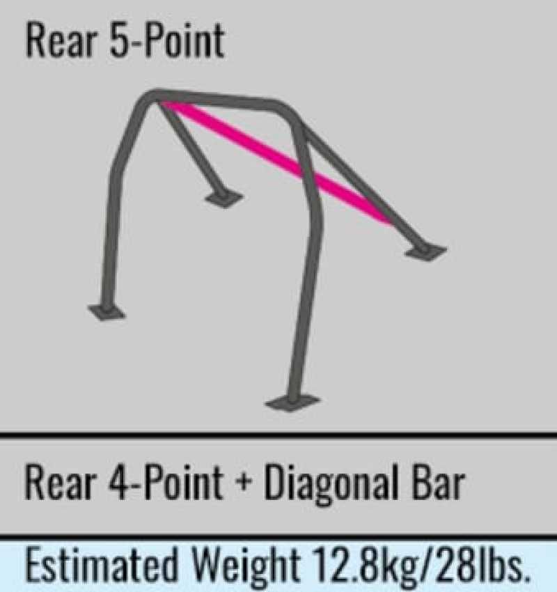 Cusco 322 261 D Roll Cage Diagonal Kit Chro-moly 5 Points for DC5 Integra