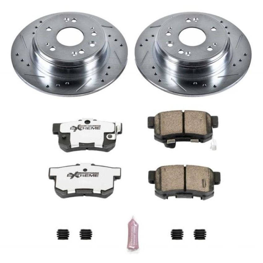 PowerStop K6172-26 Z26 Street Performance Ceramic Brake Pad and Drilled & Slotted Rotor Kit