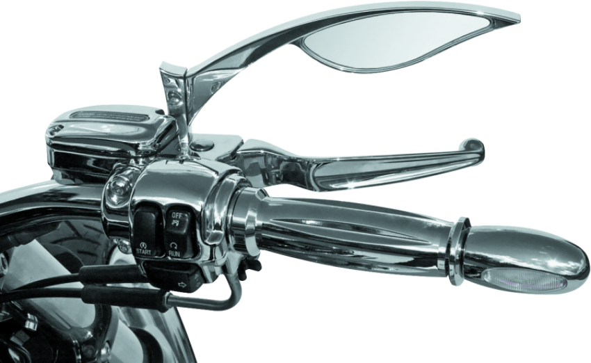 Kuryakyn 2556 Bl 1000 7/8-1in Handlebars With Hollow Ends White/Amber Chrome