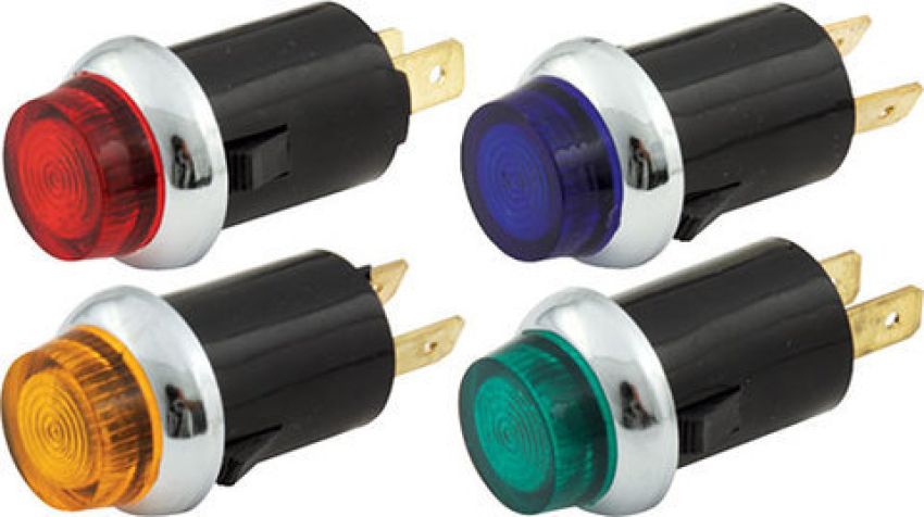 QUICKCAR RACING PRODUCTS QRP61-706 Warning Light Kit 3/4in Red/Blue/Green/Amber