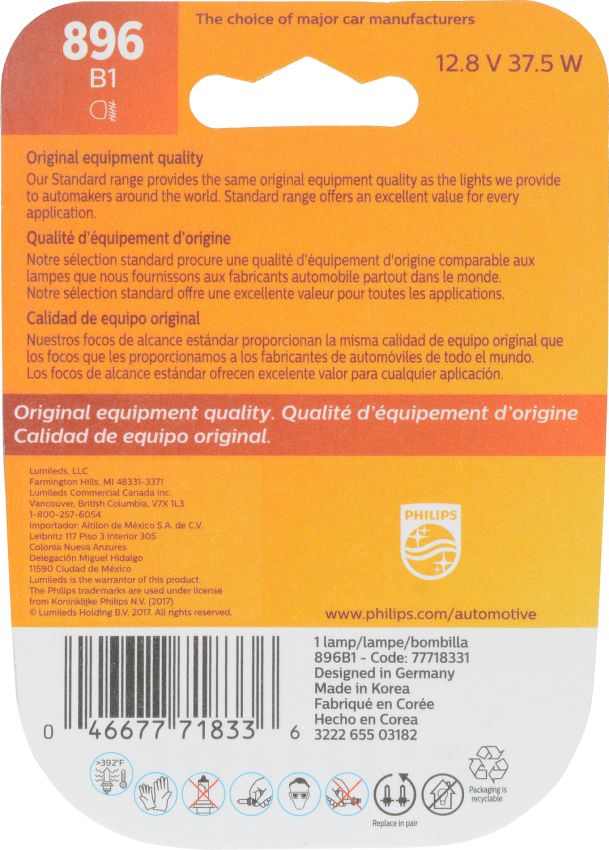 Philips 896B1 Philips Standard Fog Light 896