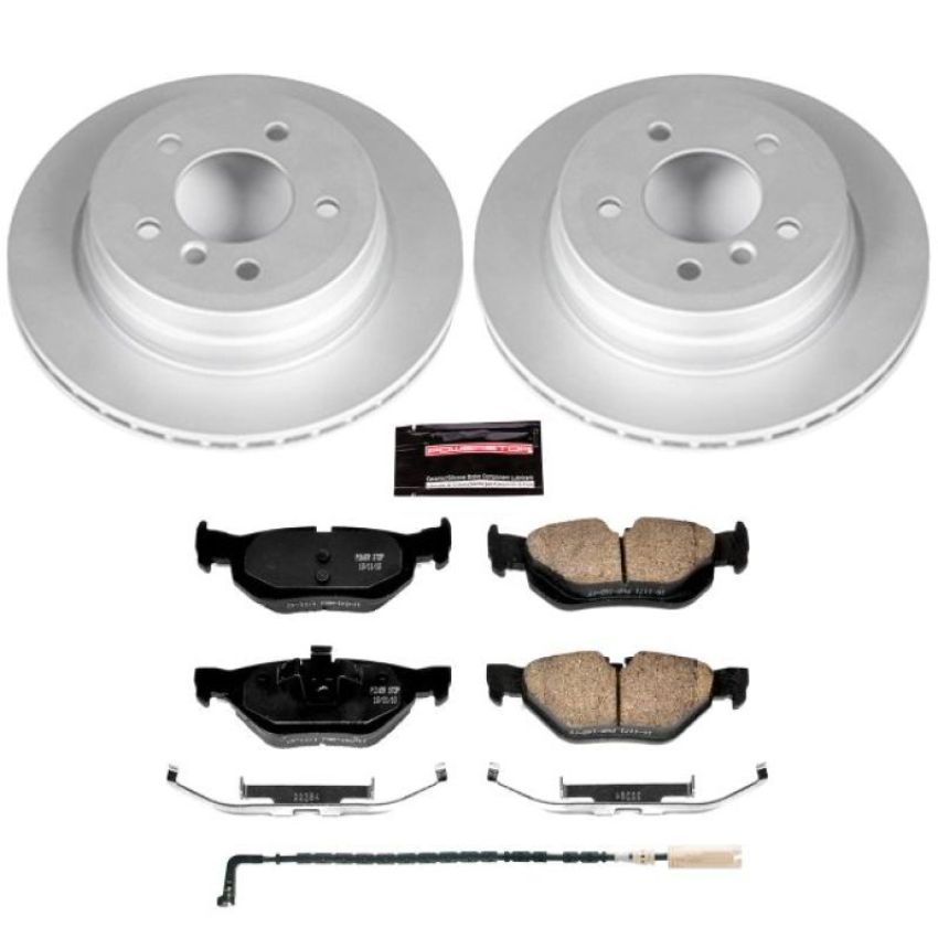 PowerStop CRK3001 Genuine Geomet Coated Rotor and Carbon-Fiber Ceramic Brake Pad Kit