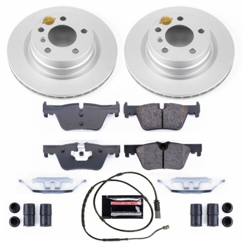 PowerStop CRK6656 Genuine Geomet Coated Rotor and Carbon-Fiber Ceramic Brake Pad Kit