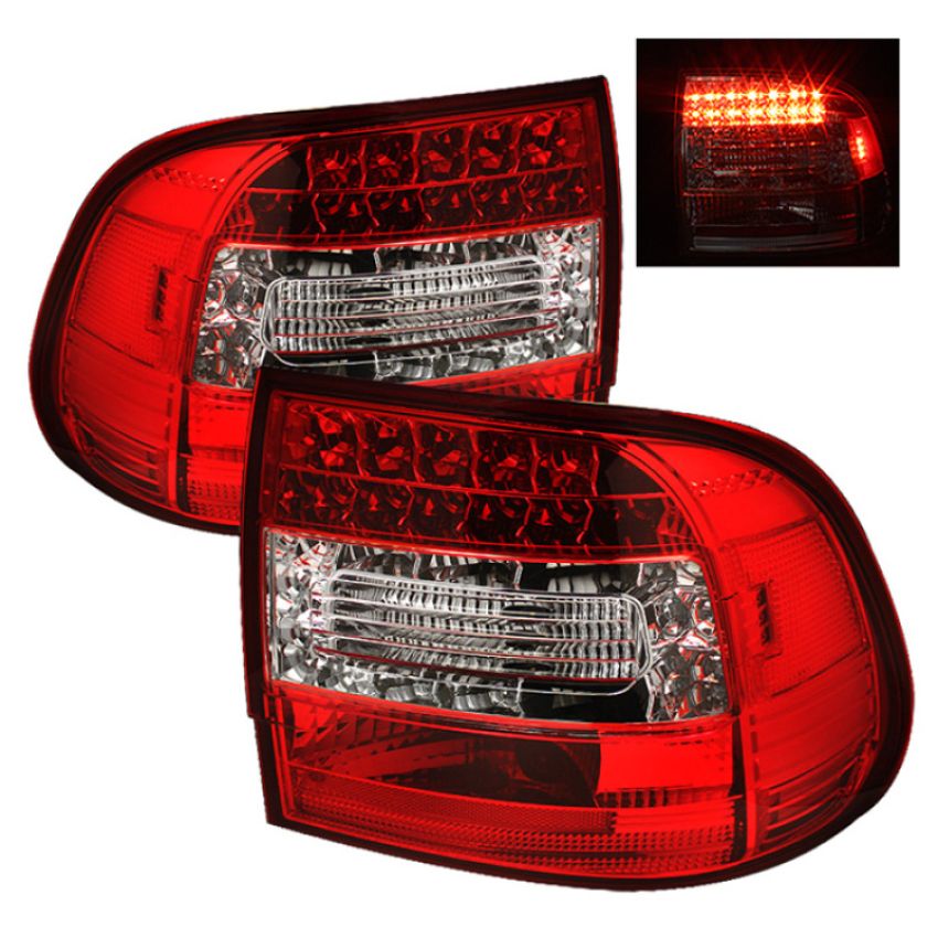 SPYDER 5007087 LED Tail Lights - Red Clear