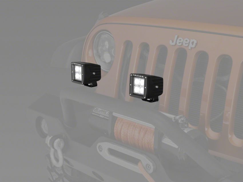 Raxiom J106732 3-In Square 4-LED Off Road Light Spot Beam Universal (Some Adaptation May Be Required)