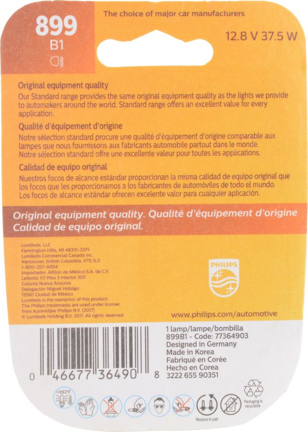 Philips 899B1 Philips Standard Fog Light 899