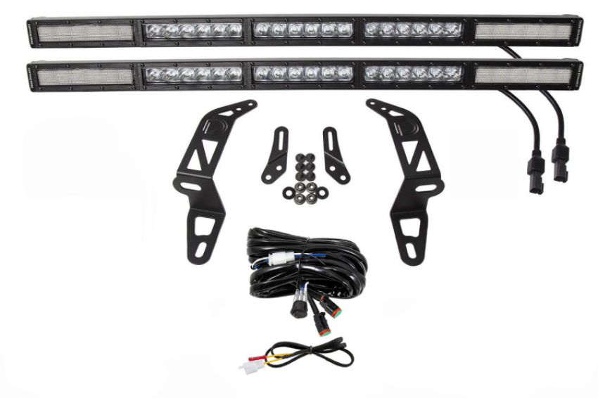 Diode Dynamics DD6085 18-21 Jeep JL Wrangler/Gladiator SS30 Bumper Bracket Kit - White Combo Dual