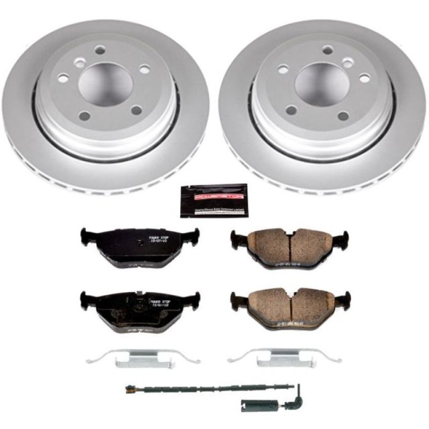 PowerStop CRK2970 Genuine Geomet Coated Rotor and Carbon-Fiber Ceramic Brake Pad Kit